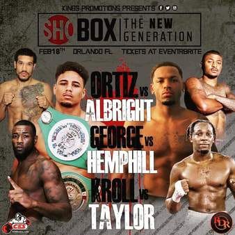 Jamaine Ortiz vs. Nahir Albright, ShoBox New Generation | Boxing Bout |  Tapology