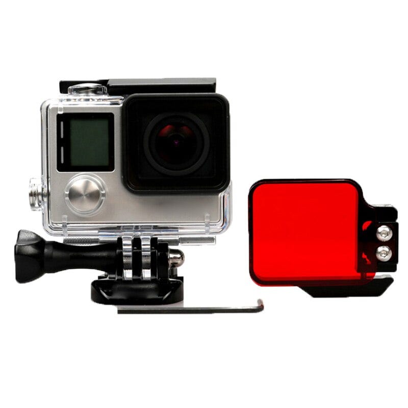 Under Sea Diving Filter Cnc Aluminum Frame Underwater Housing Case Lens Converter For Go Pro Gopro Hero 3 4 Action Sport Camera Consumer Electronics Camera Photo