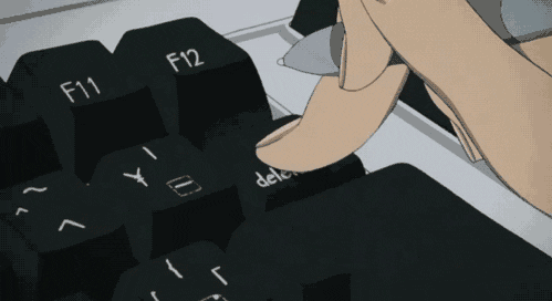 Gif of a finger repeatedly hitting the Delete key