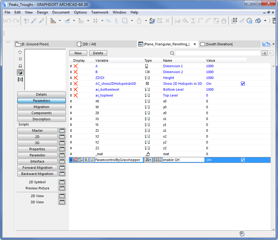 GDL Parameters GDL Parameters