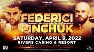 Simone Federici vs Lyubomyr Pinchuk on April 9 in New York