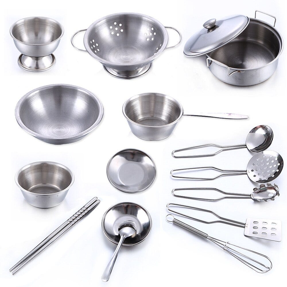 mini kitchen set steel