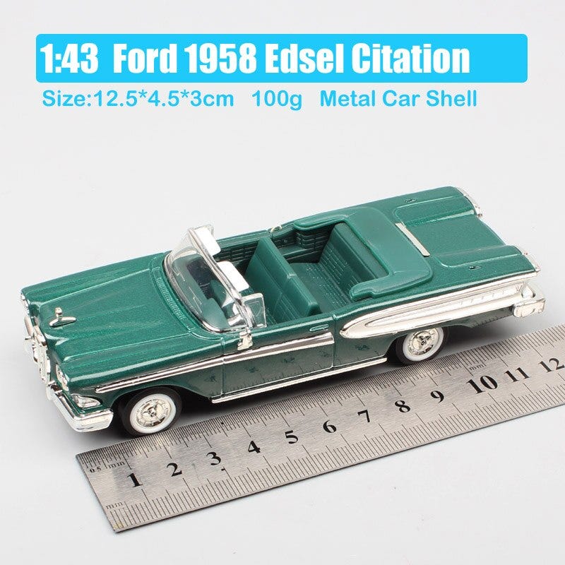 1 43 Old Retro 1958 Ford Edsel Citation Convertible Small Car Scale Diecast Amp Vehicles Models Souvenir Toy Cars For Children Boy Toys Hobbies Diecasts Toy Vehicles