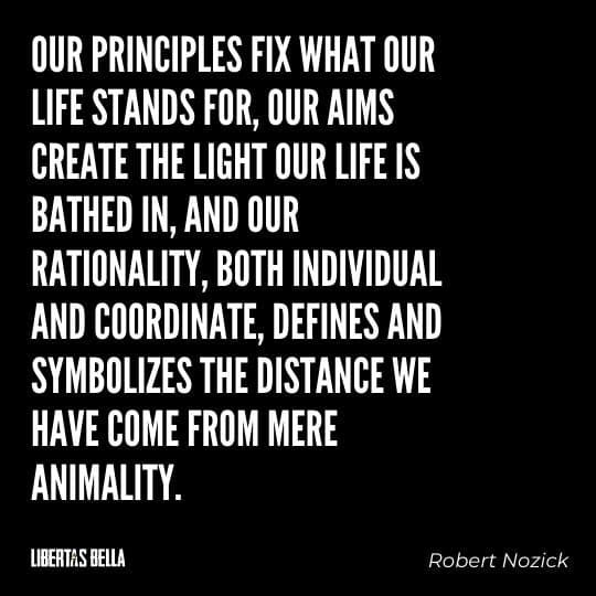 Robert Nozick Quotes - "Our principles fix what our life stands for, our aims create the light our life is bathed in, and our rationality..."