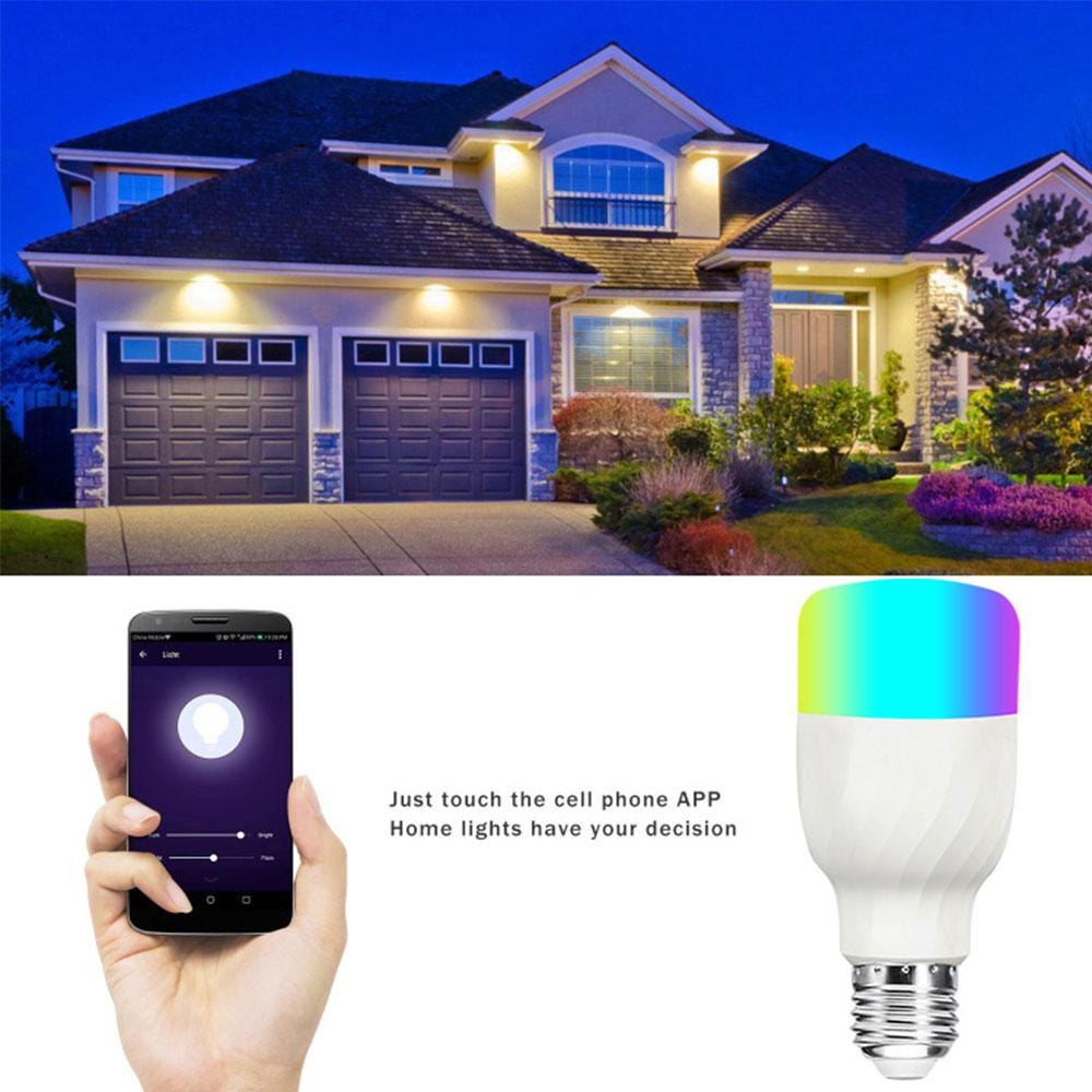 Teekar E27/E26 B22 Wifi Smart LED Bulb 85V-265V RGBW Lighting Dimmable Lamp Smart Life App Control Work With Alexa Google Home Teekar E27/E26 B22 Wifi Smart LED Bulb 85V-265V RGBW Lighting Dimmable Lamp Smart Life App Control Work With Alexa Google Home