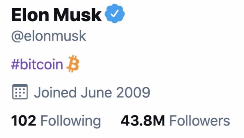 Bitcoin climbs 15% after billionaire Elon Musk changes his Twitter bio to  include it | Currency News | Financial and Business News | Markets Insider