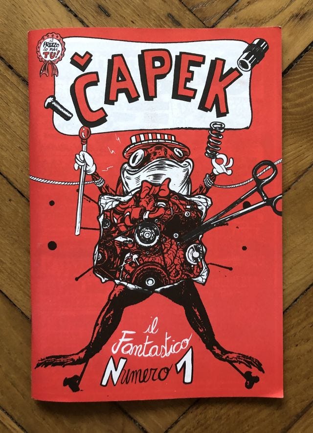 Čapek n° 1, copertina Čapek n° 1, copertina