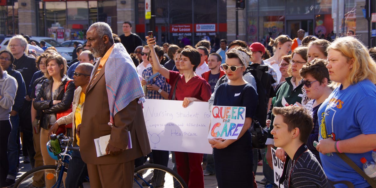 A group of diverse ethnicities, genders and sexualities in at the 2013 Rally for Transgender Equality. A group of diverse ethnicities, genders and sexualities in at the 2013 Rally for Transgender Equality.