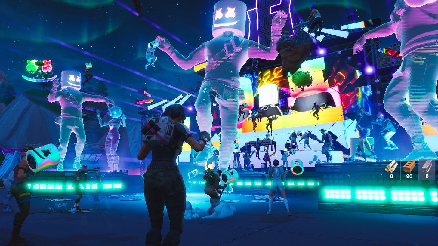 Marshmello concert lights up Fortnite's Pleasant Park | PCGamesN Marshmello concert lights up Fortnite's Pleasant Park | PCGamesN