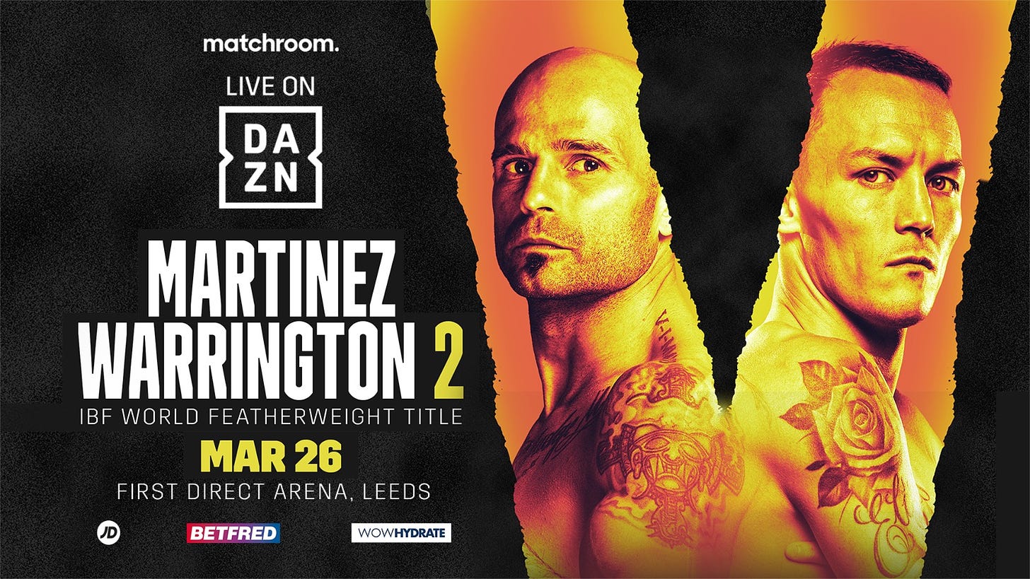 Kiko Martinez vs Josh Warrington 2 on Saturday, March 26th on DAZN