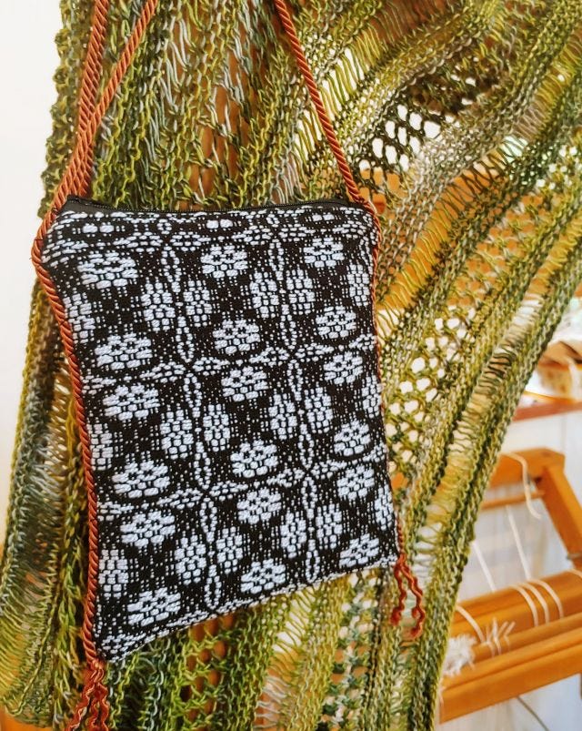 Photo of woven project. Photo of woven project.