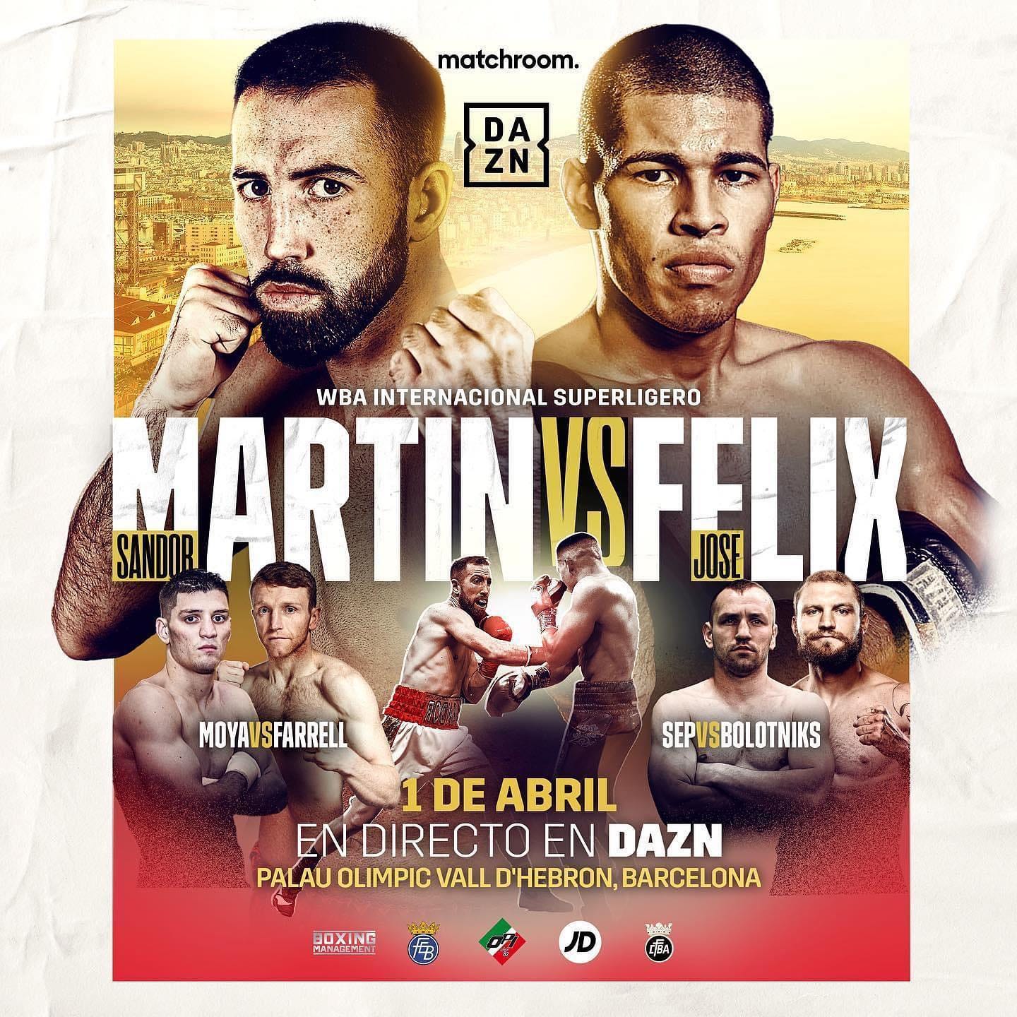 Martin vs. Felix Poster March 21, 2022 Boxing Photo