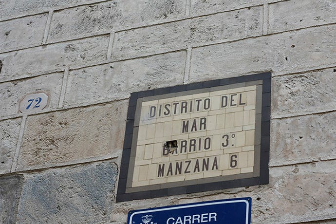Distrito, Barrio, Manzana