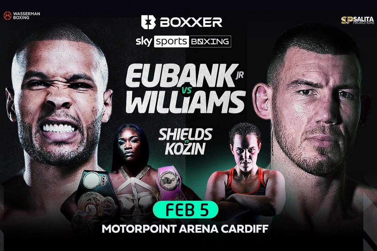 Full card set for Chris Eubank Jr. vs Liam Williams on Feb 5