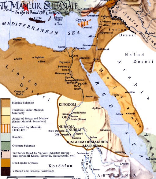 Map - Mamluk Egypt & Syria