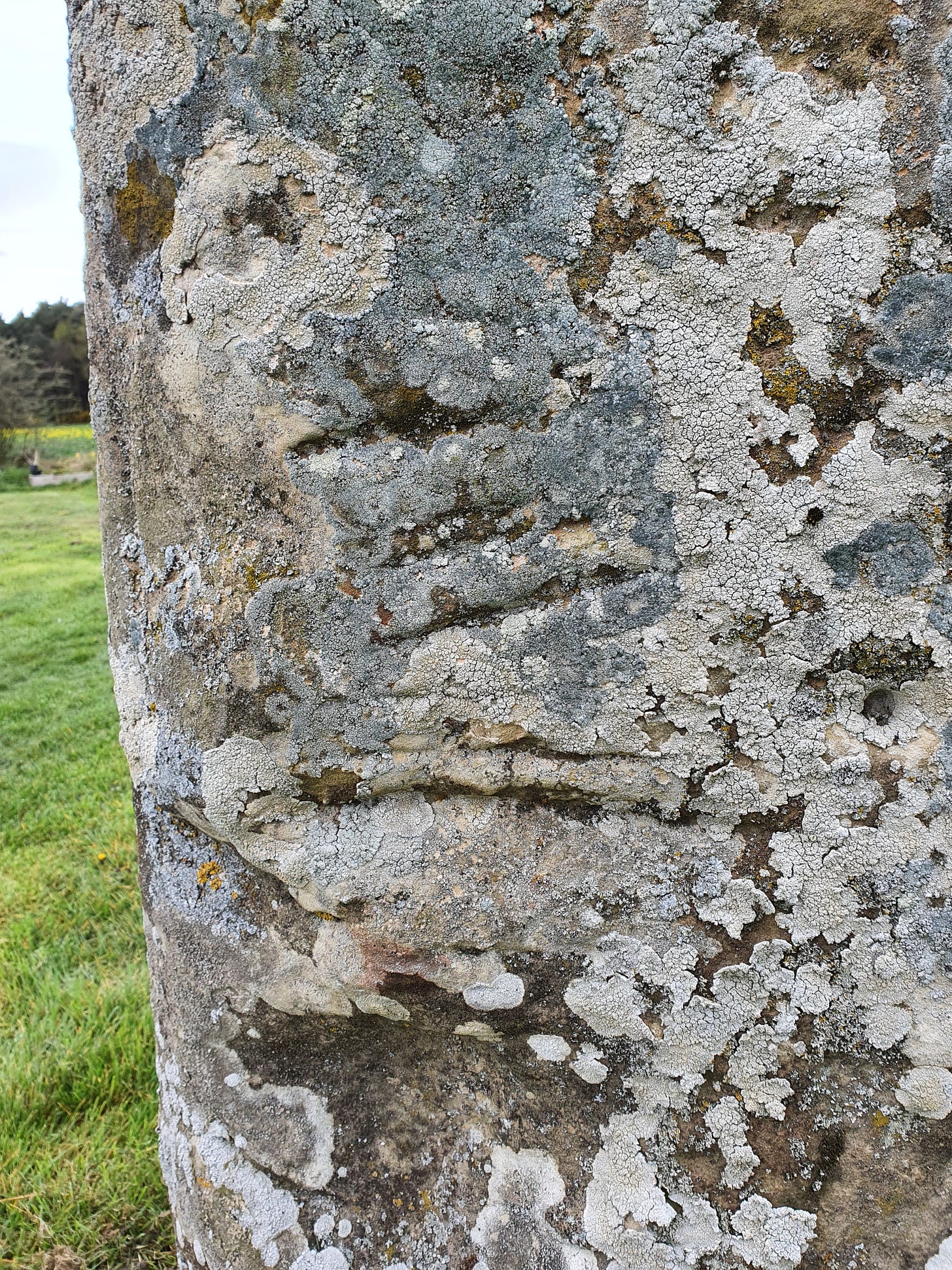 Blade marks on the reverse face of the Kebbuck Stone