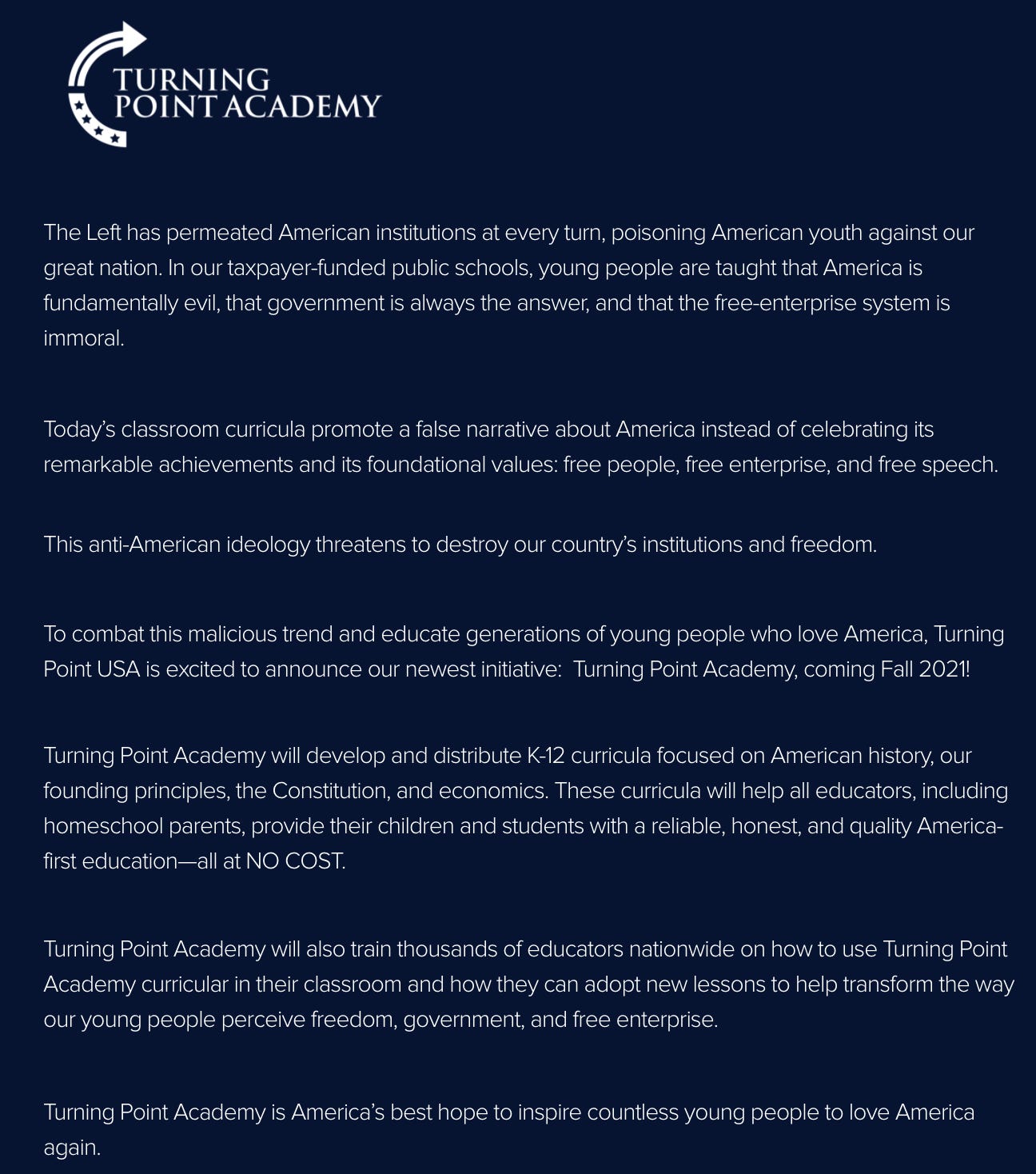 Turning Point Academy Description