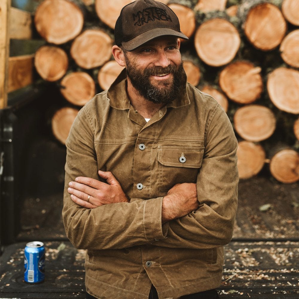 Flint and tinder waxed trucker jacket