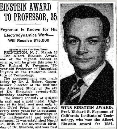 Paul Halpern on Twitter: "Richard Feynman's many connections with Albert  Einstein: 1. Einstein attended Feynman's first research talk at Princeton  2. Soon thereafter Feynman and Wheeler visited Einstein's house 3. Feynman  lectured