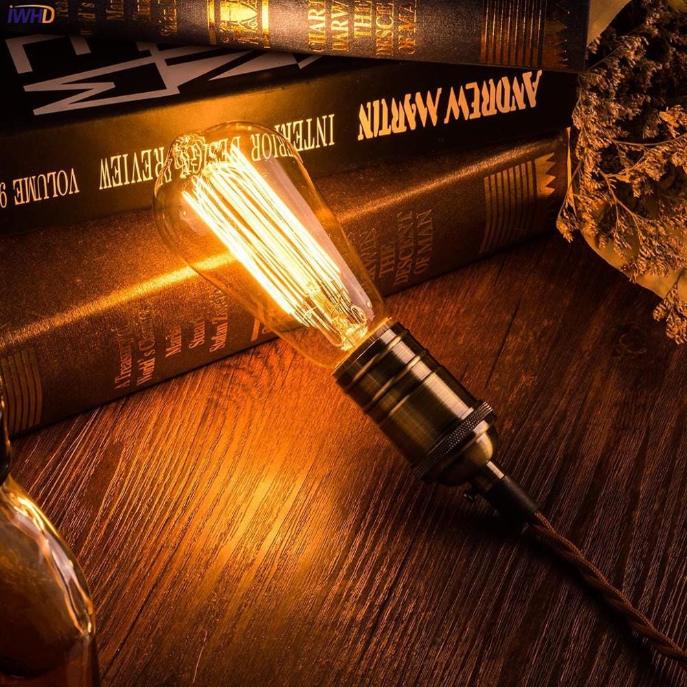 IWHD A19 ST58 40W Ampul Edison Light Bulb E27 220V Loft Industrial Decor Lampara Retro Vintage Lamp Ampoule Bombilla Gloeilamp IWHD A19 ST58 40W Ampul Edison Light Bulb E27 220V Loft Industrial Decor Lampara Retro Vintage Lamp Ampoule Bombilla Gloeilamp