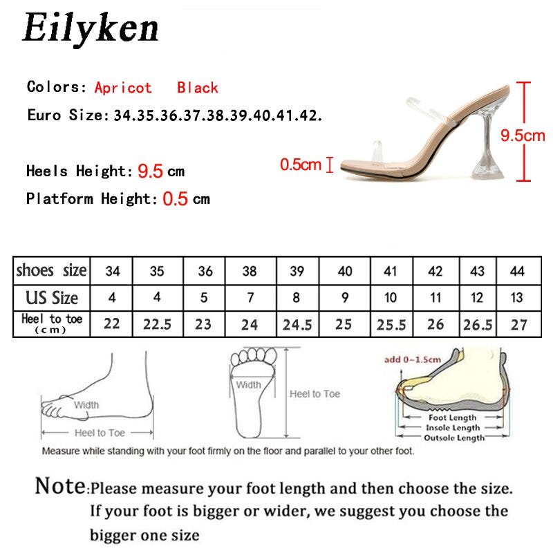 transparent heels size 12