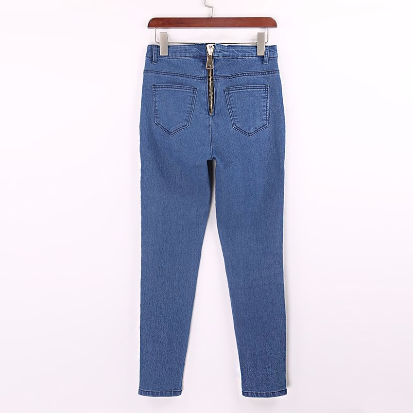 back zipper jeans plus size
