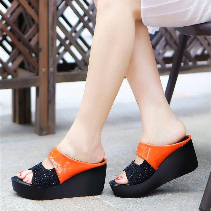 platform beach shoes