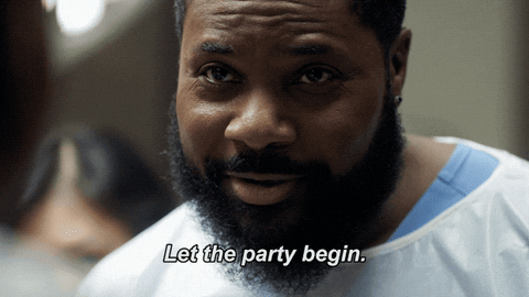 Let the party begin meme in GIF