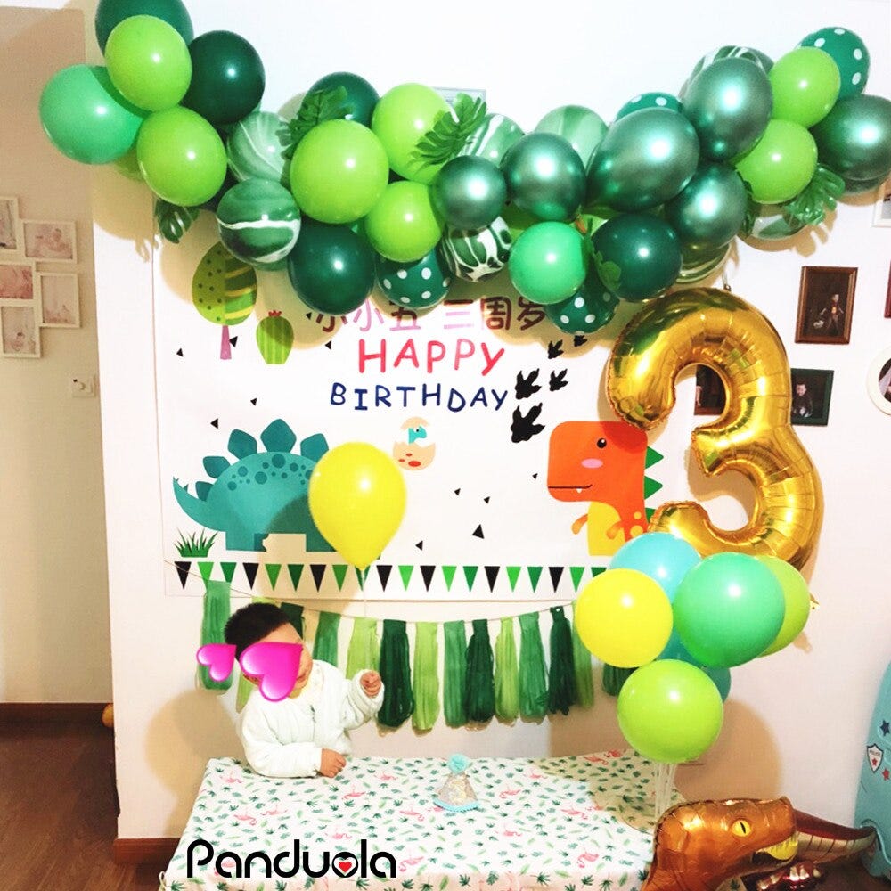 Birthday Jungle Party Balloons Anniversaire Jungle Decoration Ballons Gender Reveal Party Balloons Dinosaur Birthday Party Home Garden Festive Party Supplies