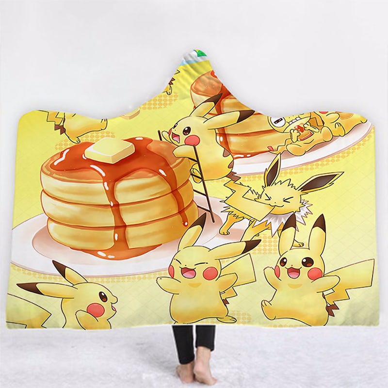 1039390556 cartoon characters pattern anime hooded blanket