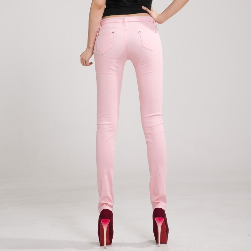 long colored skinny jeans