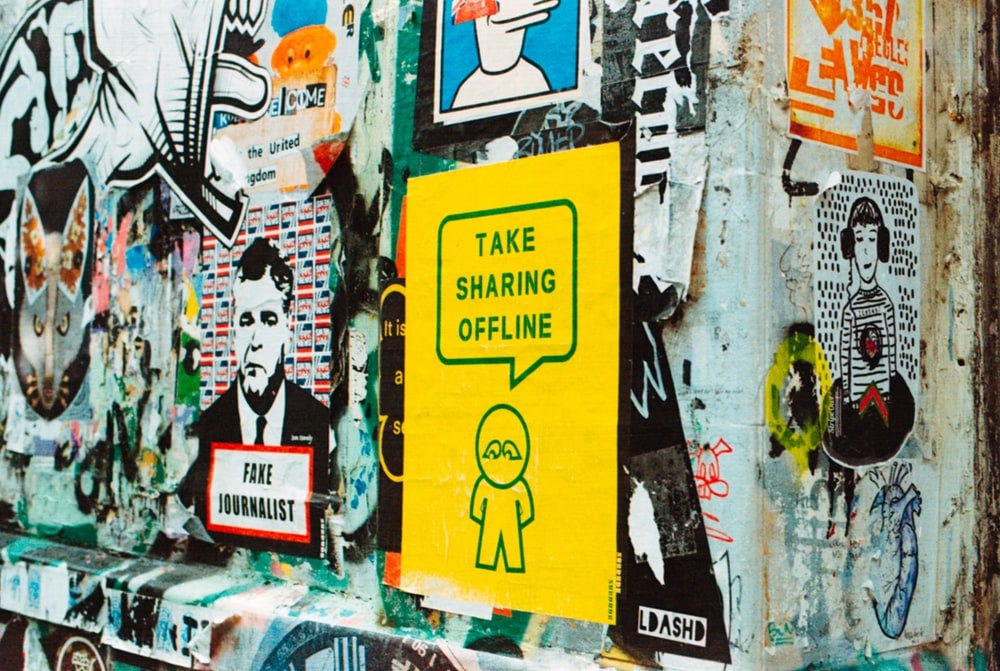 take sharing offline sticker on wall take sharing offline sticker on wall