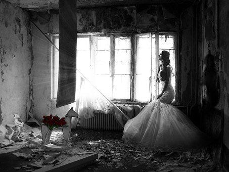 Woman, Sad, Wedding, Sadness, Mood