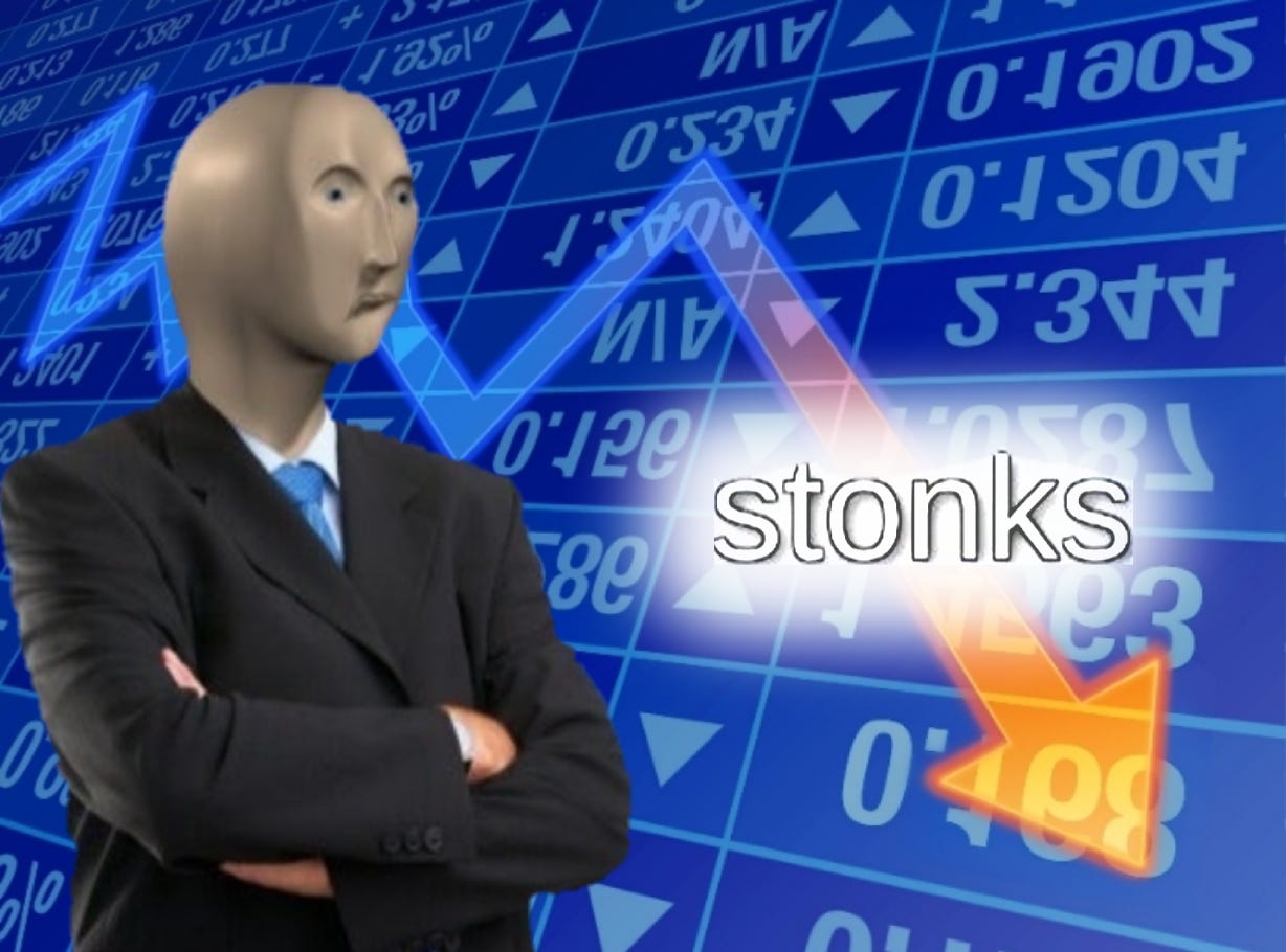 Image result for stonks down Image result for stonks down