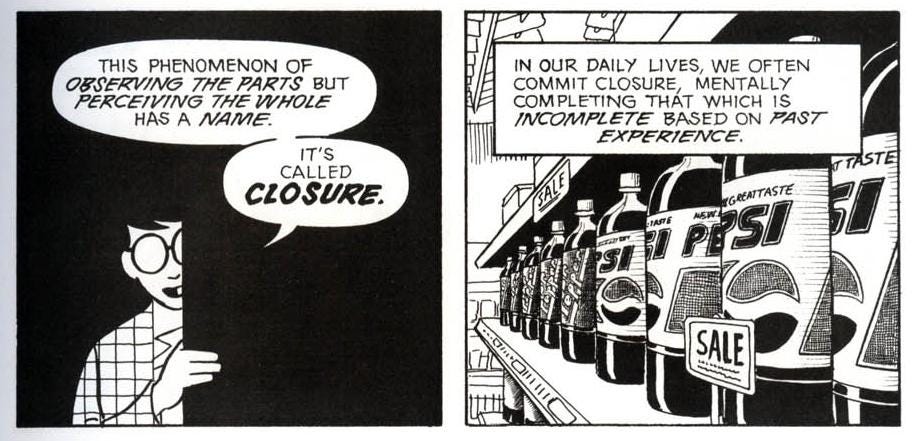 Tyler Glaiel on Twitter: ""Closure" was taken from "Understanding Comics"… " Tyler Glaiel on Twitter: ""Closure" was taken from "Understanding Comics"… "