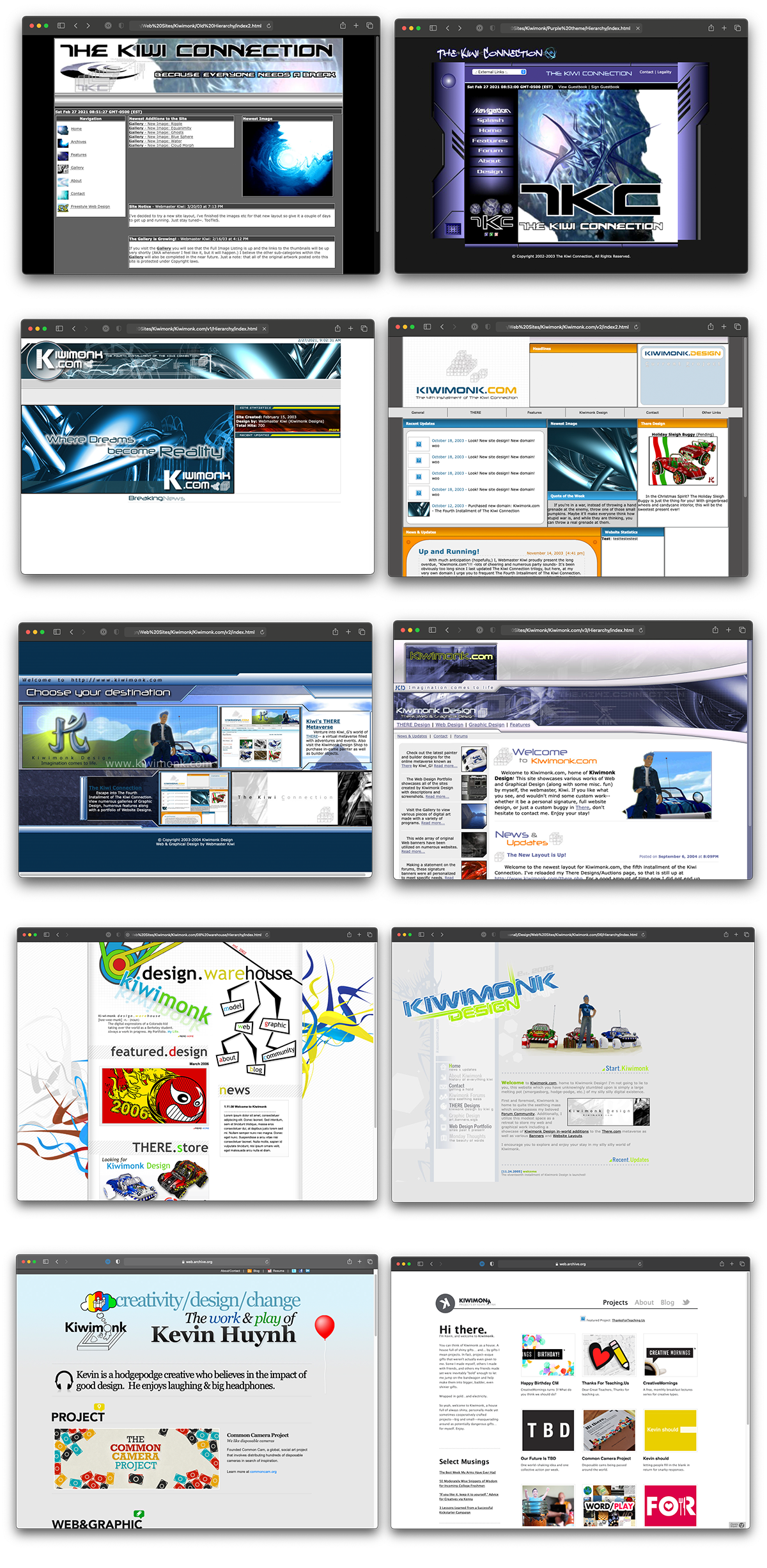 Screenshots of kiwimonk.com