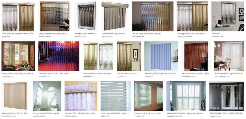 Mirrored Blinds And Aliens By, Mirror Vertical Blinds Pvc