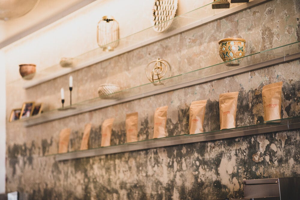 The back wall of Refuge Coffee Co. in Sweet Auburn. The back wall of Refuge Coffee Co. in Sweet Auburn.