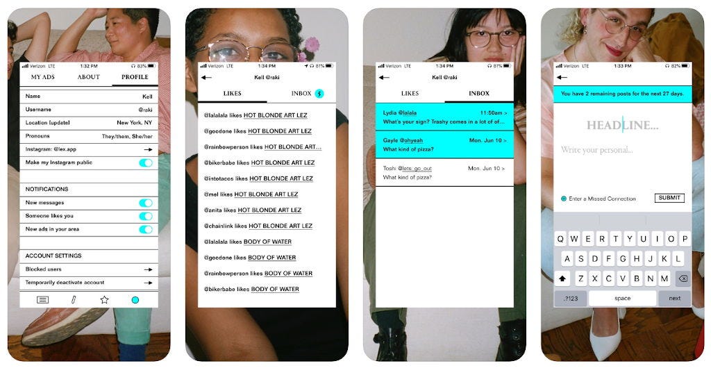 Queer Dating App Lex Is Bringing Back Text-Only Personal Ads ...