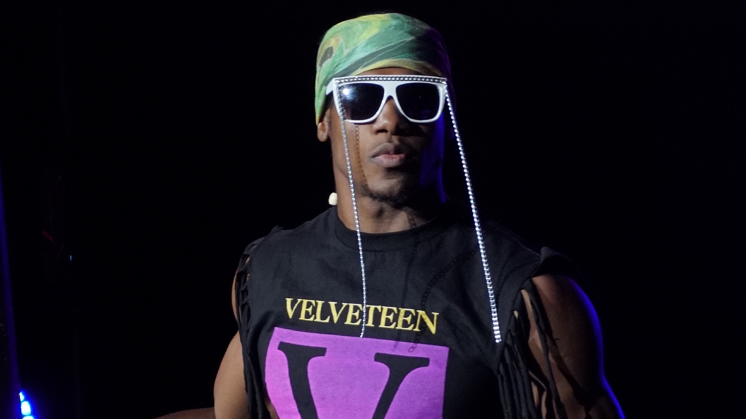 Patrick Clark as Velveteen Dream in June 2016. (Photo: Miguel Discart under Creative Commons license.) Patrick Clark as Velveteen Dream in June 2016. (Photo: Miguel Discart under Creative Commons license.)