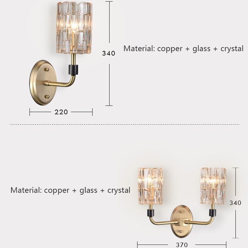 copper bedside wall lights