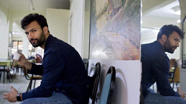 A portrait of Sertaç Taşdelen, a Turkish entrepreneur and creator of the fortune telling app Faladdin, in Istanbul, Turkey, at a traditional tea and coffee establishment, on Dec. 26, 2019. A portrait of Sertaç Taşdelen, a Turkish entrepreneur and creator of the fortune telling app Faladdin, in Istanbul, Turkey, at a traditional tea and coffee establishment, on Dec. 26, 2019.