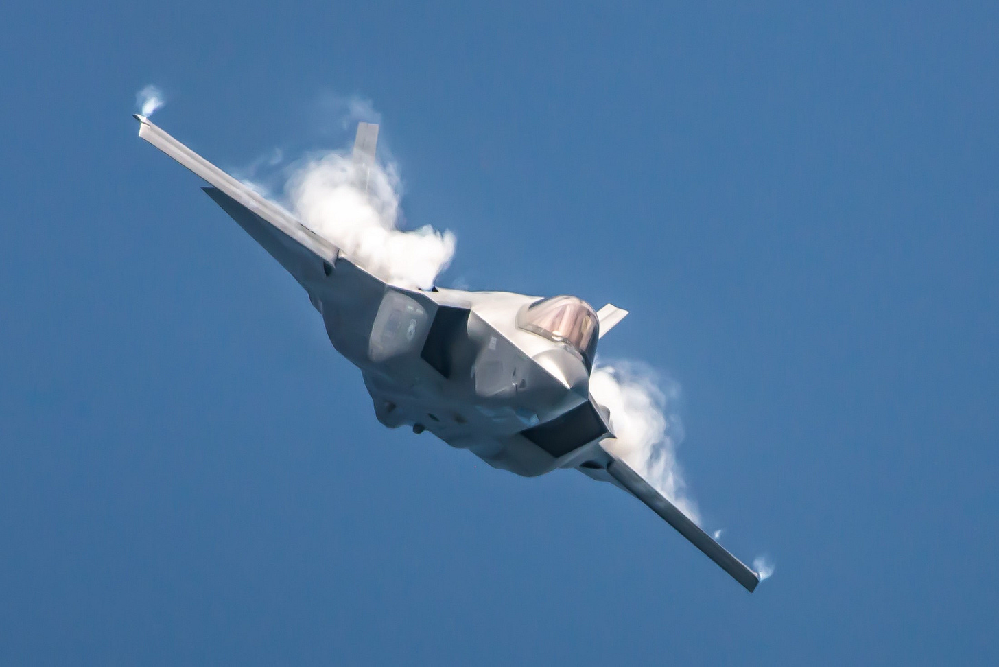 An F-35 in flight at a Miami air show An F-35 in flight at a Miami air show