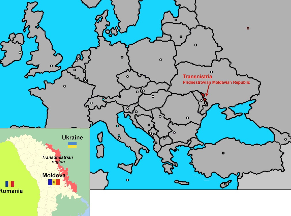 Карта мира с приднестровьем