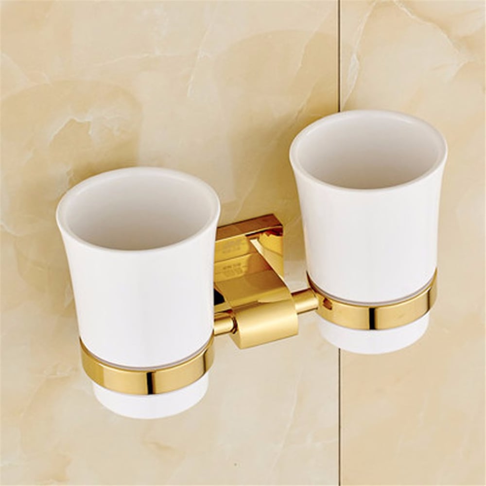 836665604 Leyden Gold Brass Bathroom Accessories Set Wall Mounted Towel Bar Holder Toilet Paper Holder Robe Hook Bath Hardware Sets Home Improvement Bathroom Fixture