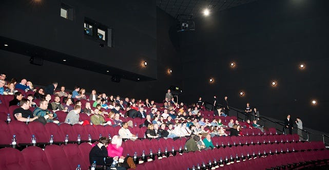 The audience prepares for Mission Impossible: Ghost Protocol The audience prepares for Mission Impossible: Ghost Protocol