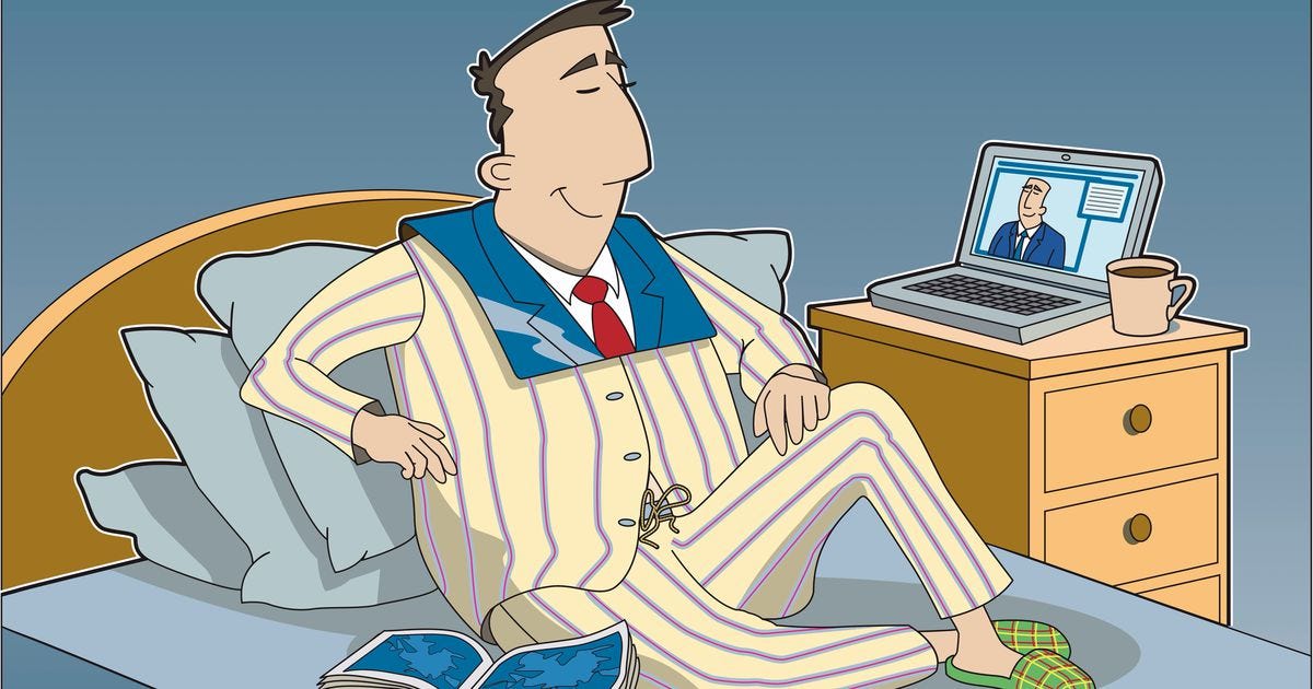Image result for working in pajamas
