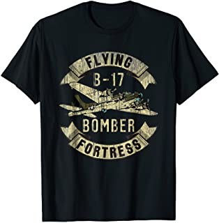 Vintage B-17 Bomber WW2 Plane Aviation Airplane Shirt Grunge