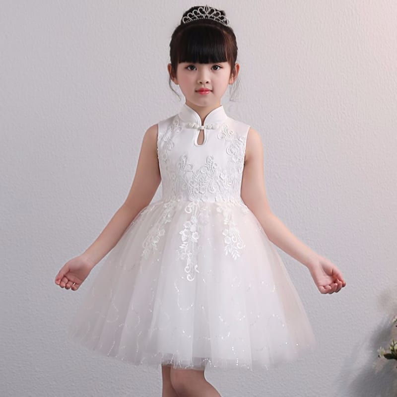 chinese collar girl dress