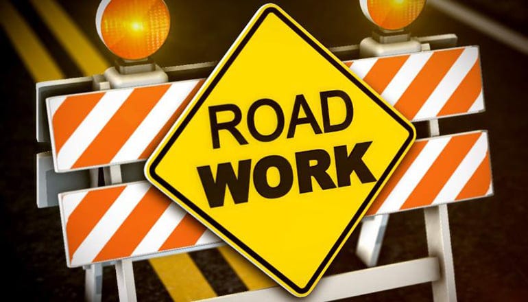 Image may contain: text that says 'ROAD WORK' Image may contain: text that says 'ROAD WORK'